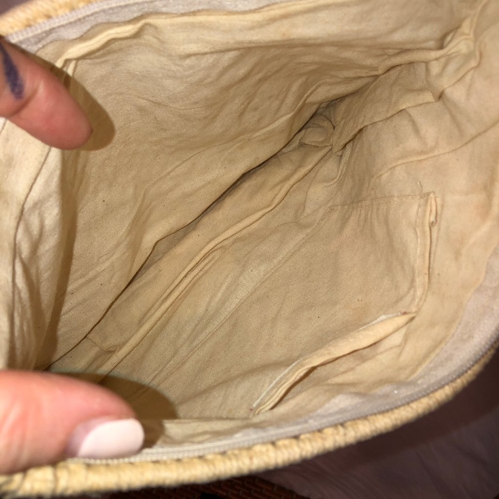 Intercontinental Vintage Offwhite Macrame Boho Ba… - image 5